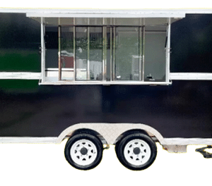 Aluminum FaceWith A Glass View 3.4m Mobile Kitchen Trailer