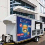 Mobile Kitchen combined with Portable freezer unit designed for outdoor catering